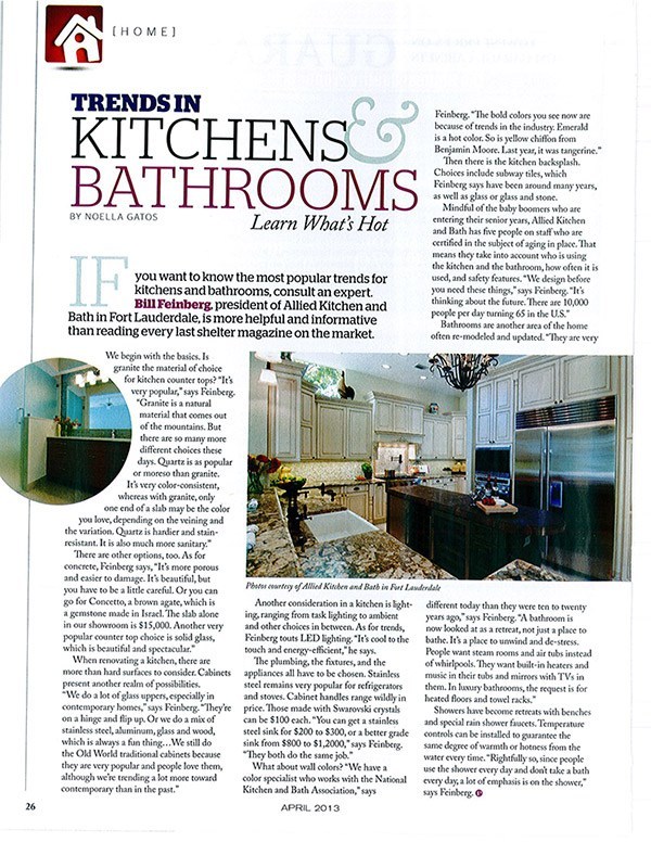 Trends In Kitchens & Bathrooms